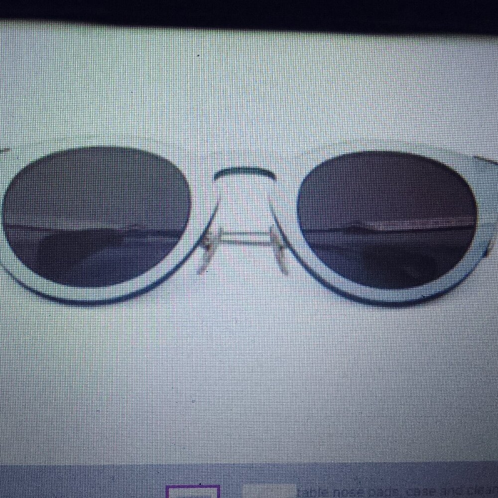 Police blue vintage round-shape sunglasses